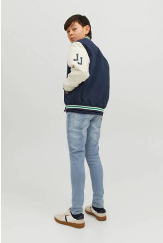 Jack & jones JUNIOR slim fit jeans lichtblauw Jongens Stretchkatoen Effen 116 - Foto 3