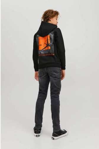 Jack & jones JUNIOR slim fit jeans zwart Jongens Stretchkatoen Effen 140 - Foto 3