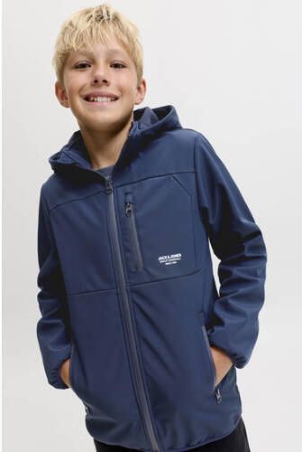 JACK & JONES JUNIOR softshell jas donkerblauw Jongens Polyester Capuchon - Foto 3