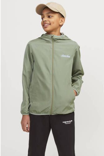 Jack & jones JUNIOR softshell jas zomer JJOLIVER zachtgroen Effen 128