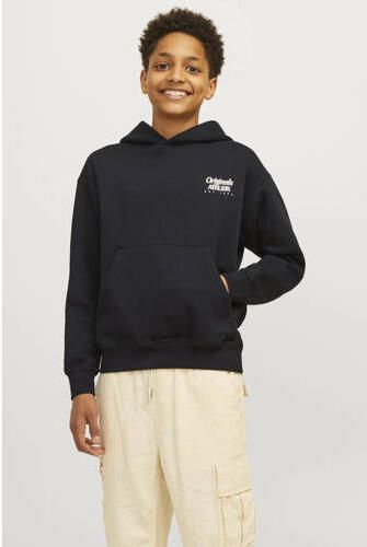 Jack & jones JUNIOR sweater met backprint zwart Backprint 164