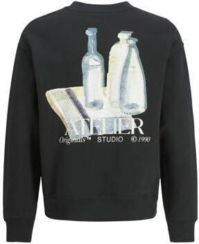 Jack & jones JUNIOR sweater met backprint zwart Backprint 164 - Foto 3