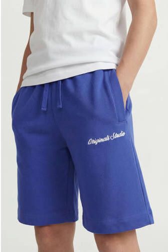 JACK & JONES JUNIOR sweatshort hardblauw Korte broek Jongens Katoen Effen - Foto 4