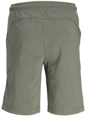 Jack & jones JUNIOR sweatshort JPSTENCLOUD olijfgroen Korte broek Effen 128