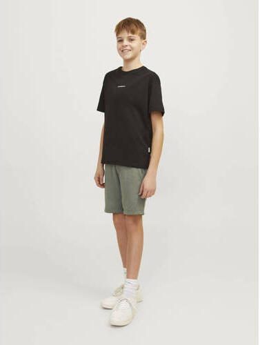 Jack & jones JUNIOR sweatshort JPSTENCLOUD olijfgroen Korte broek Effen 128 - Foto 2
