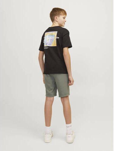 Jack & jones JUNIOR sweatshort JPSTENCLOUD olijfgroen Korte broek Effen 128 - Foto 3
