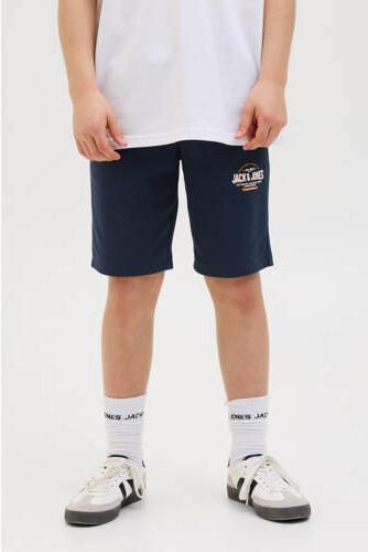 JACK & JONES JUNIOR sweatshort JPSTLOGO met logo marineblauw Korte broek - Foto 3