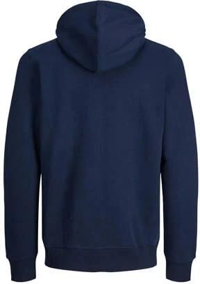 Jack & jones JUNIOR sweatvest JJEBRADLEY donkerblauw Jongens Polyester Capuchon 152