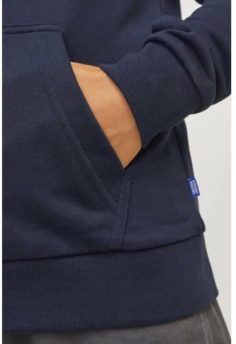 JACK & JONES JUNIOR sweatvest JJEBRADLEY donkerblauw Jongens Polyester Capuchon - Foto 4