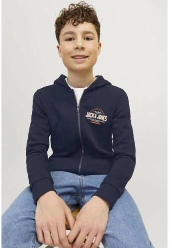 Jack & Jones Junior Capuchonsweatvest JJELOGO SWEAT ZIP HOOD 2C 24 25 NOOS JNR