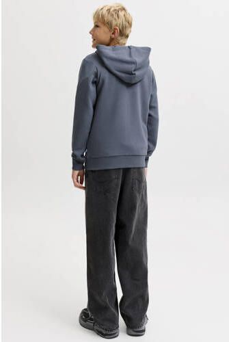 JACK & JONES JUNIOR sweatvest met print grijsblauw Printopdruk - Foto 4