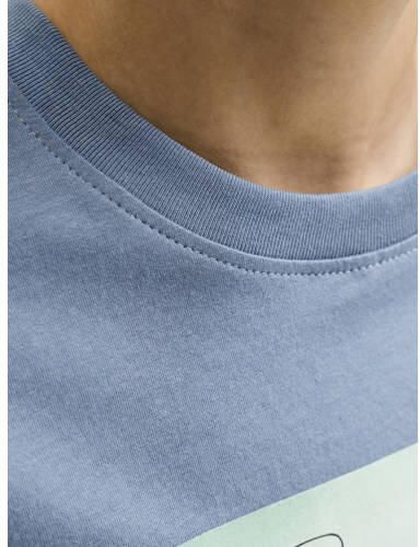 JACK & JONES JUNIOR T-shirt blauw Jongens Katoen Ronde hals Logo - Foto 4