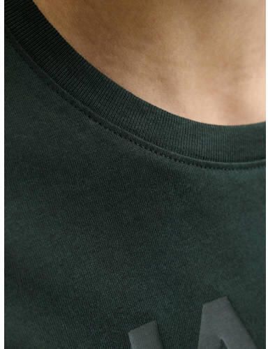JACK & JONES JUNIOR T-shirt donkergroen Jongens Katoen Ronde hals Logo - Foto 3