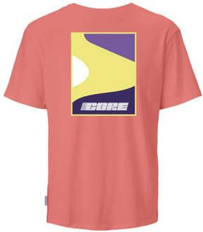 Jack & jones JUNIOR T-shirt JCOFAST met printopdruk koraal Oranje Jongens Katoen Ronde hals 140