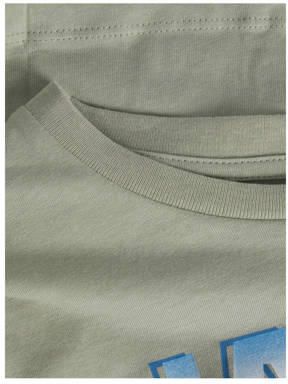 Jack & jones JUNIOR T-shirt JCOKAPPER met logo saliegroen Jongens Katoen Ronde hals 176 - Foto 2