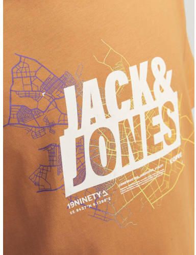 Jack & jones JUNIOR T-shirt JCOMAP met printopdruk oranje Jongens Katoen Ronde hals 140 - Foto 2