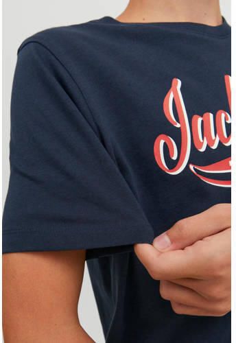 Jack & Jones Junior Shirt met ronde hals JJELOGO TEE SS NECK 2 COL AW23 NOOS JNR - Foto 4