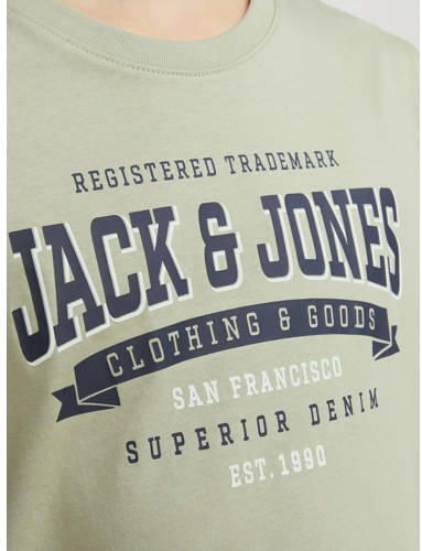 Jack & Jones Junior Shirt met ronde hals JJELOGO TEE SS NECK 2 COL AW23 NOOS JNR