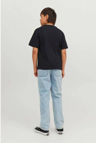 Jack & jones JUNIOR T-shirt JJESTAR met logo zwart Jongens Katoen Ronde hals 152 - Foto 5