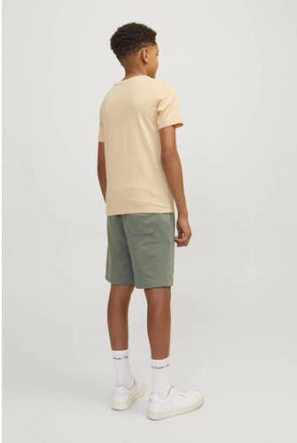 Jack & jones JUNIOR T-shirt JJZION met printopdruk zachtoranje Jongens Katoen Ronde hals 128 - Foto 3