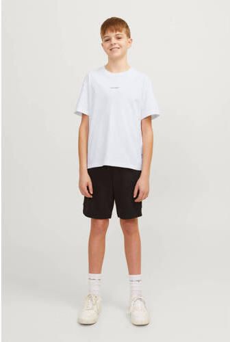 Jack & jones JUNIOR T-shirt JORARUBA LANDSCAPE met backprint wit Jongens Katoen Ronde hals 140