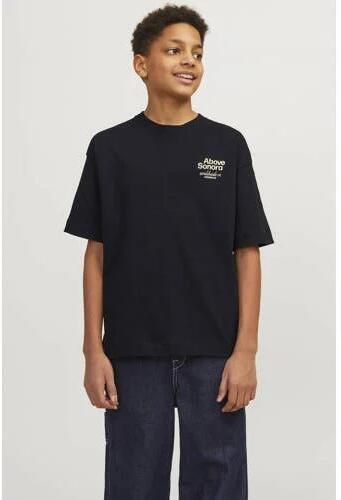 Jack & jones JUNIOR T-shirt JORCASABLANCA met backprint donkerblauw Jongens Katoen Ronde hals 128 - Foto 3