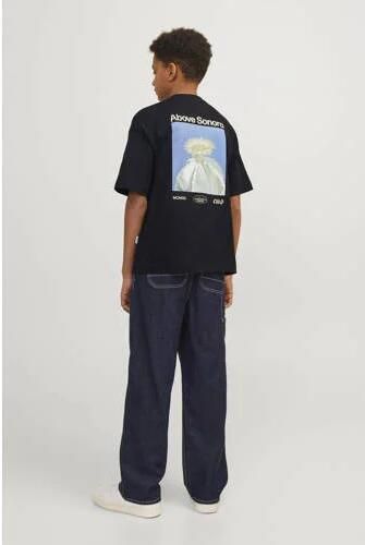 Jack & jones JUNIOR T-shirt JORCASABLANCA met backprint donkerblauw Jongens Katoen Ronde hals 128 - Foto 4