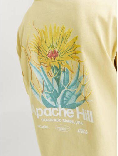 Jack & jones JUNIOR T-shirt JORCASABLANCA met backprint lichtgeel Jongens Katoen Ronde hals 128 - Foto 2