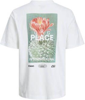 Jack & jones JUNIOR T-shirt JORCASABLANCA met backprint wit Jongens Katoen Ronde hals 164 - Foto 4
