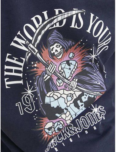 Jack & jones JUNIOR T-shirt JORHEAVENS met printopdruk donkerblauw Jongens Katoen Ronde hals 140 - Foto 2