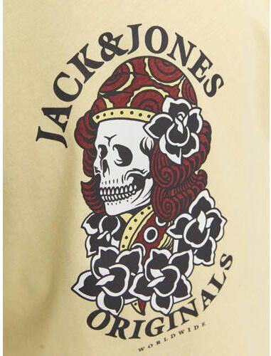 Jack & jones JUNIOR T-shirt JORHEAVENS met printopdruk geel Jongens Katoen Ronde hals 152 - Foto 2