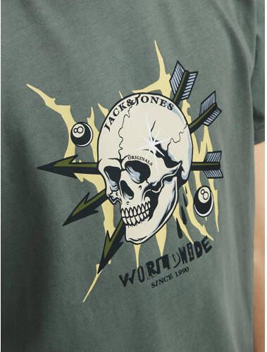 Jack & jones JUNIOR T-shirt JORHEAVENS met printopdruk groen Jongens Katoen Ronde hals 140 - Foto 2