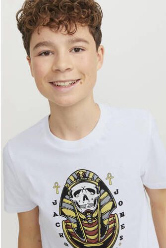 Jack & jones JUNIOR T-shirt JORHEAVENS met printopdruk wit Jongens Katoen Ronde hals 152 - Foto 2