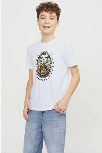 Jack & jones JUNIOR T-shirt JORHEAVENS met printopdruk wit Jongens Katoen Ronde hals 152 - Foto 3