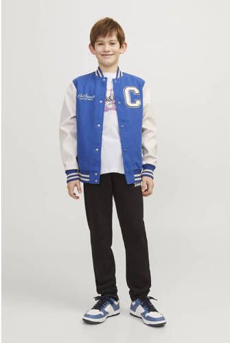 Jack & jones JUNIOR T-shirt JORLAFAYETTE met logo wit Jongens Katoen Ronde hals 176