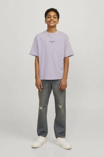 Jack & jones JUNIOR T-shirt JORMARBELLA met backprint lila Paars Jongens Katoen Ronde hals 140 - Foto 3