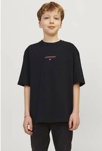 Jack & jones JUNIOR T-shirt JORMARBELLA met backprint zwart Jongens Katoen Ronde hals 128 - Foto 3