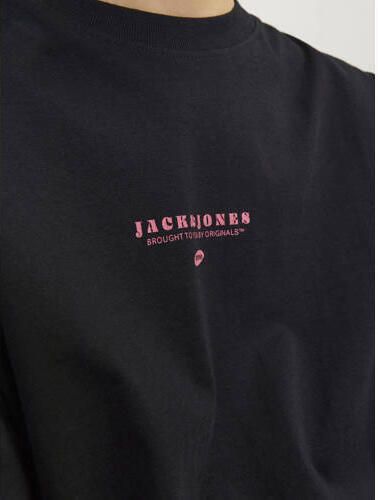 Jack & jones JUNIOR T-shirt JORMARBELLA met backprint zwart Jongens Katoen Ronde hals 128 - Foto 2