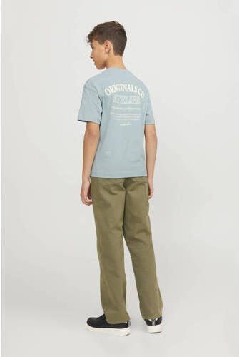 Jack & jones JUNIOR T-shirt JORSANTORINI met backprint lichtblauw Jongens Katoen Ronde hals 164 - Foto 2
