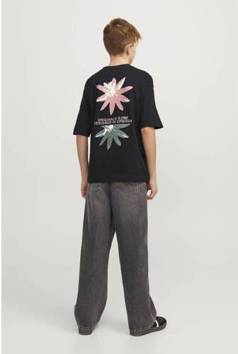 Jack & jones JUNIOR T-shirt JORTAMPA met backprint zwart Jongens Katoen Ronde hals 152 - Foto 3