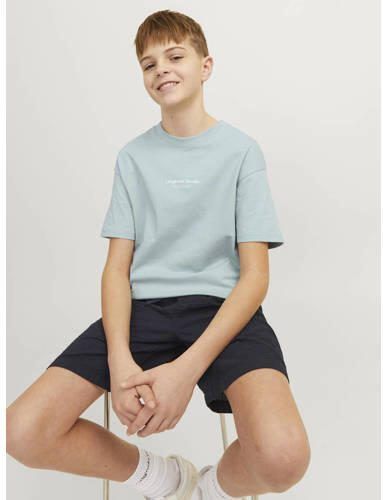 Jack & jones JUNIOR T-shirt KORVESTERBRO met tekst lichtblauw Jongens Katoen Ronde hals 128 - Foto 2