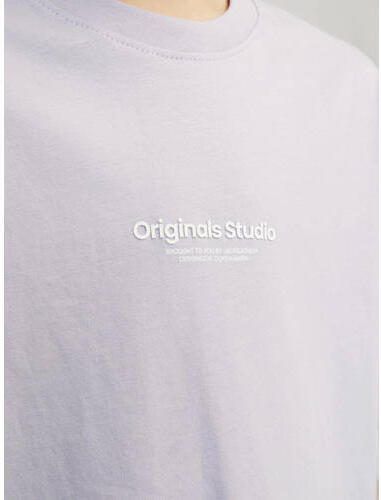 Jack & jones JUNIOR T-shirt KORVESTERBRO met tekst lila Paars Jongens Katoen Ronde hals 128 - Foto 2