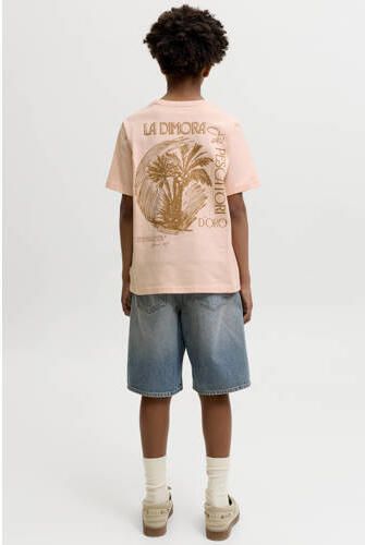 JACK & JONES JUNIOR T-shirt met backprint oranje Jongens Katoen Ronde hals - Foto 3