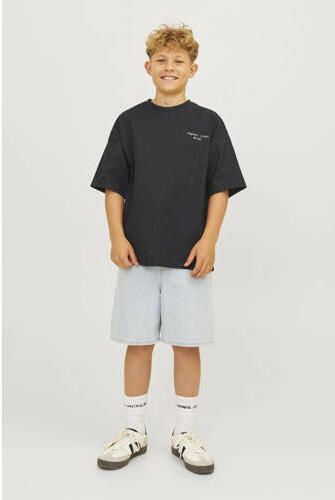 Jack & jones JUNIOR T-shirt met backprint zwart Jongens Katoen Ronde hals 128 - Foto 3