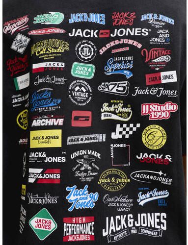 JACK & JONES JUNIOR T-shirt met backprint zwart Jongens Katoen Ronde hals - Foto 4