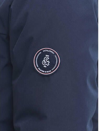 JACK & JONES JUNIOR winterjas donkerblauw Jongens Polyester Capuchon - Foto 4