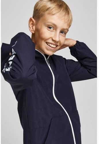 Jack & jones JUNIOR zomerjas JORLUKE donkerblauw Jongens Polyester Capuchon 128 - Foto 4