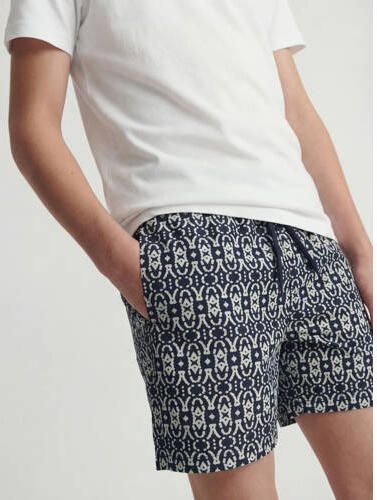 JACK & JONES JUNIOR zwemshort donkerblauw Jongens Polyester All over print - Foto 4