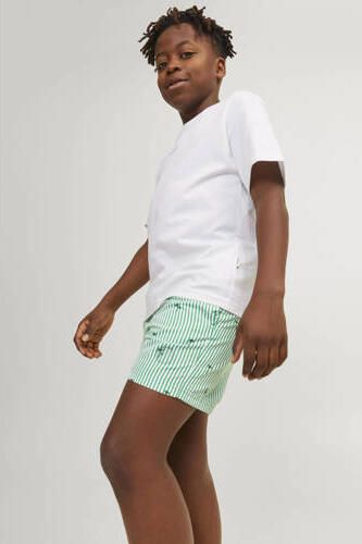 Jack & jones JUNIOR zwemshort JPSTFIJI groen wit Jongens Gerecycled polyester 128 - Foto 1