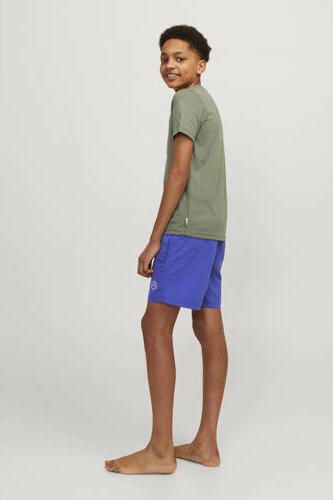 Jack & jones JUNIOR zwemshort JPSTFIJI kobaltblauw Jongens Polyester Logo 128 - Foto 2